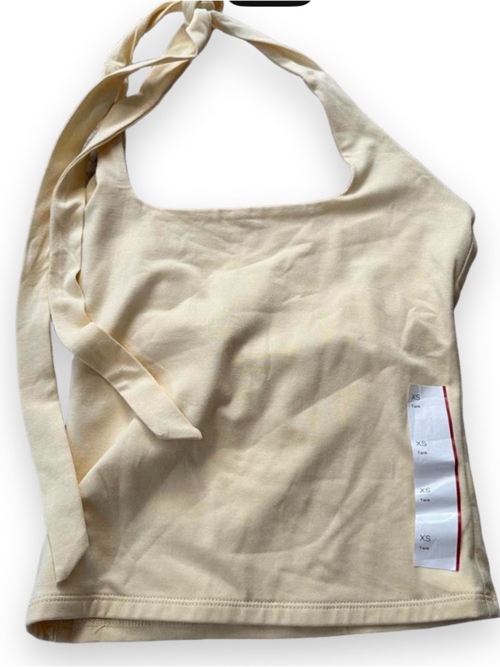 Butter yellow women’s halter top